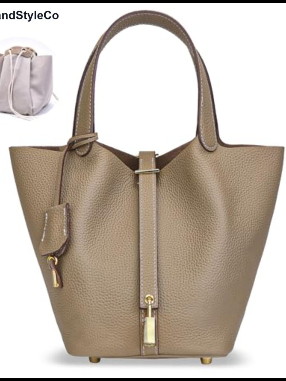 Handmade Genuine Leather Bucket Bag Tote Purse Crossbody Satchel